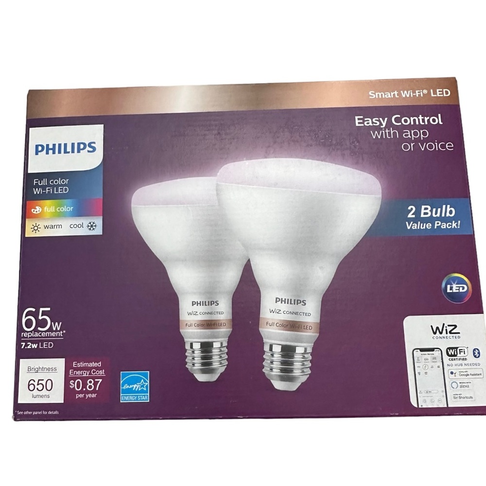 SOLD Philips 2 Pack Smart Wifi LED Lights